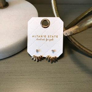 Alter’d State Gold Front And Back Earrings